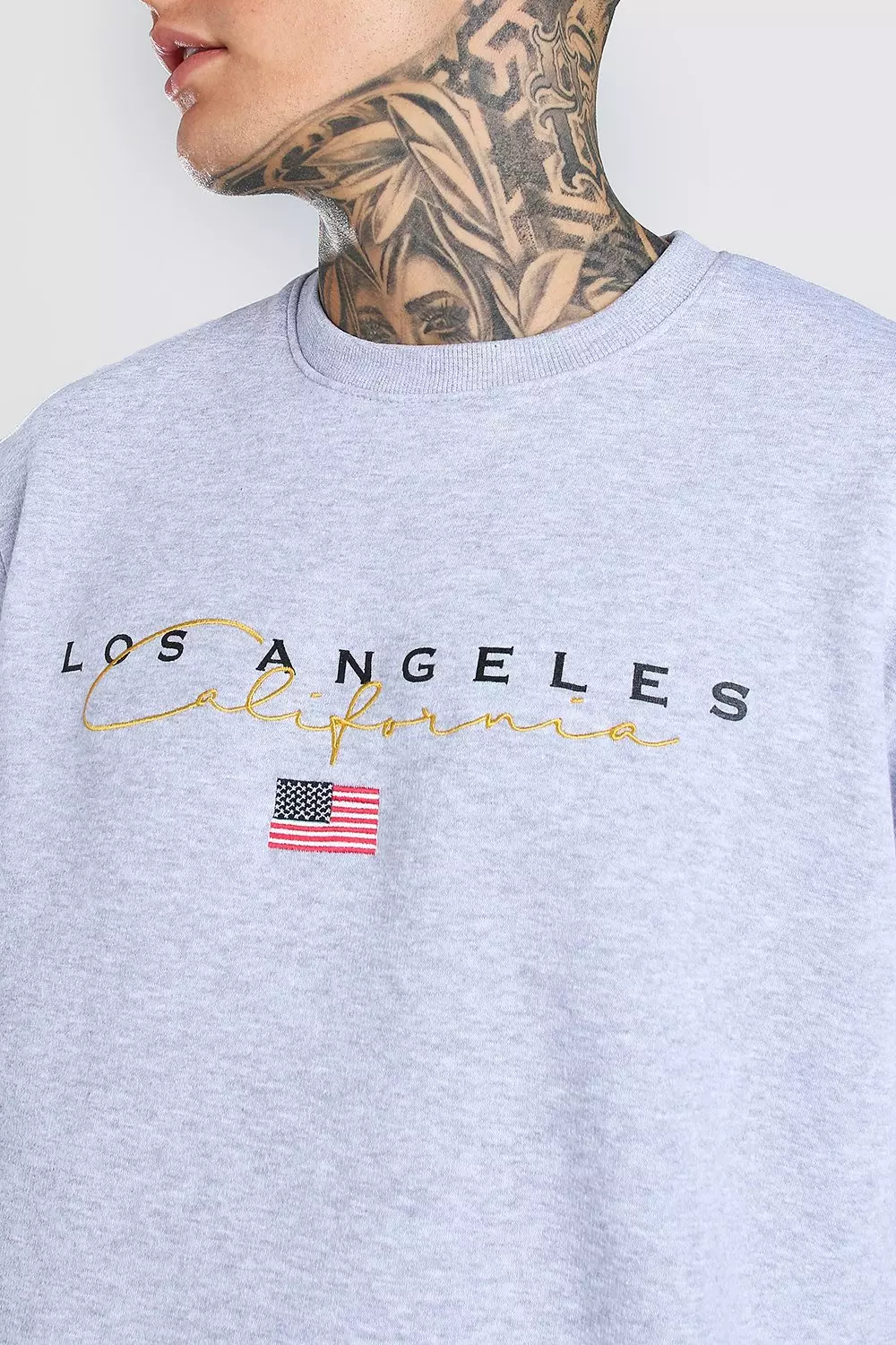 Loose Los Angeles Varsity Sweat With Embroidery